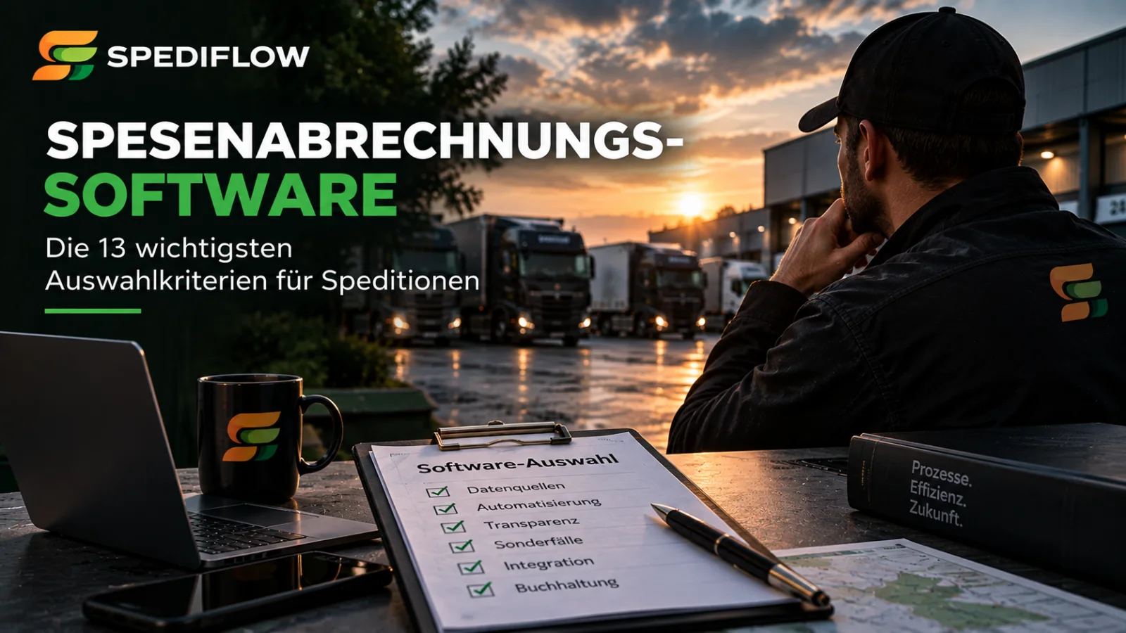Auswahl einer Spesenabrechnungs-Software für Speditionen anhand von Datenquellen, Automatisierung, Transparenz und Buchhaltung